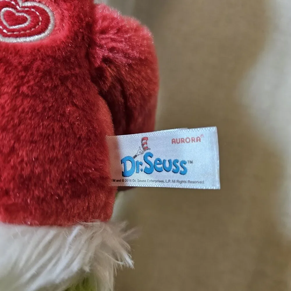 Aurora World Dr. Seuss The Grinch Plush 15900 16 inch Santa Christmas